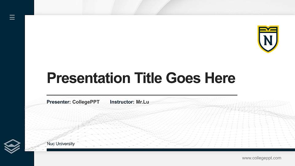 Nuc University Thesis Proposal/Graduation Defense PPT Template16:9 ratio PPT effect preview image
