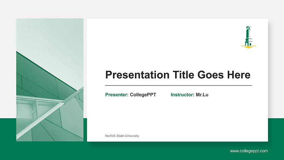 Norfolk State University General Purpose PPT Template16:9 ratio PPT effect preview image