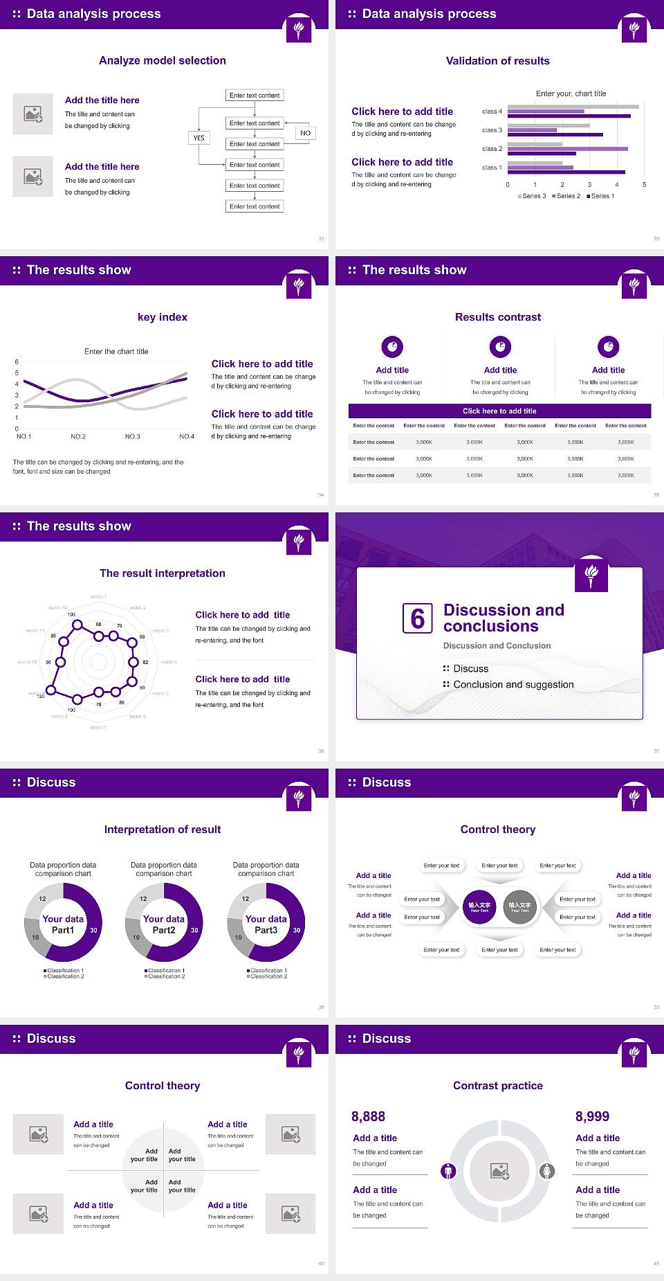 New York University Graduation Thesis Defense PPT Template4:3 ratio PPT effect preview image5