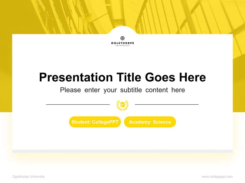 Oglethorpe University National Scholarship Defense PPT Template4:3 ratio PPT effect preview image4