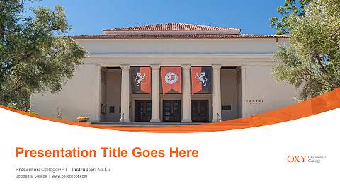 Occidental College Course/Courseware Creation PPT Template
