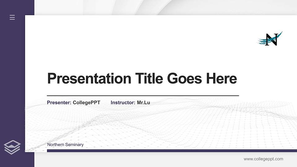 Northern Seminary Thesis Proposal/Graduation Defense PPT Template16:9 ratio PPT effect preview image