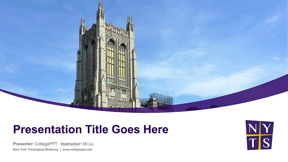 New York Theological Seminary Course/Courseware Creation PPT Template16:9 ratio PPT effect preview image