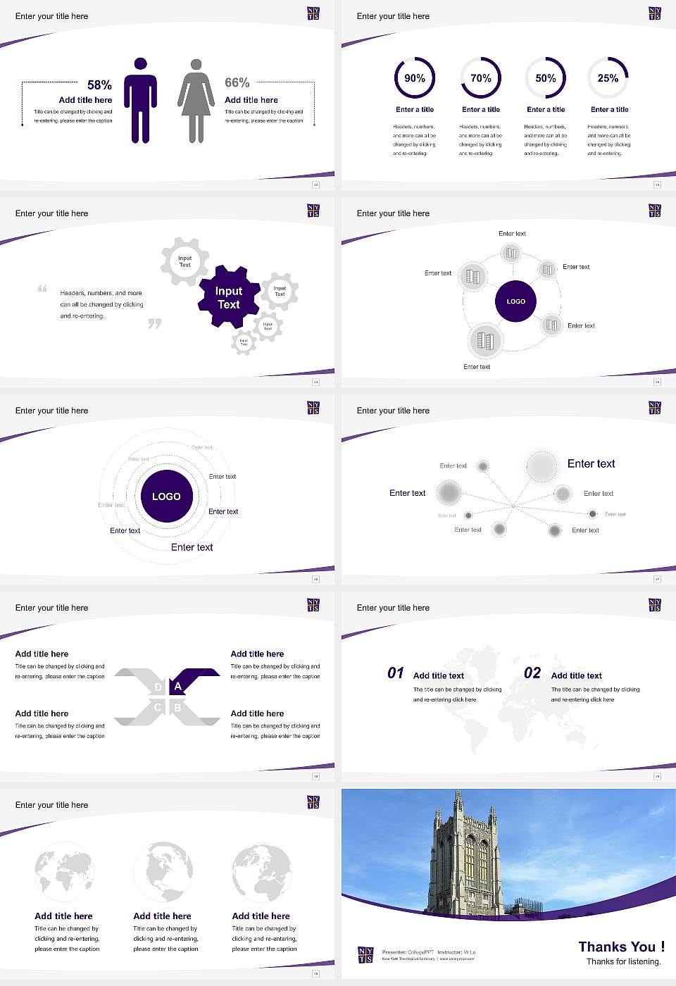 New York Theological Seminary Course/Courseware Creation PPT Template16:9 ratio PPT effect preview image4