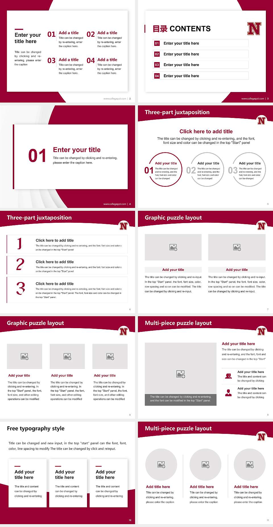 Northern State University Academic Presentation/Research Findings Report PPT Template4:3 ratio PPT effect preview image2