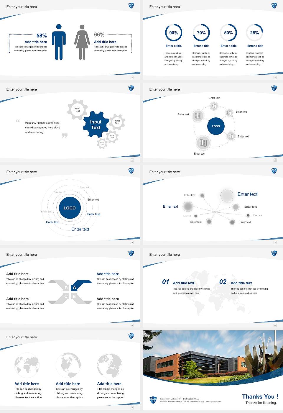 Northwest University-College of Adult and Professional Studies Course/Courseware Creation PPT Template16:9 ratio PPT effect preview image4