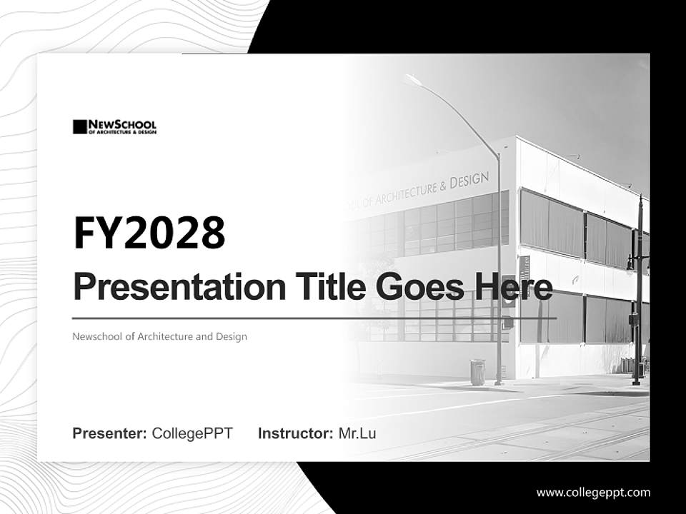 Newschool of Architecture and Design Academic Presentation/Research Findings Report PPT Template4:3 ratio PPT effect preview image5