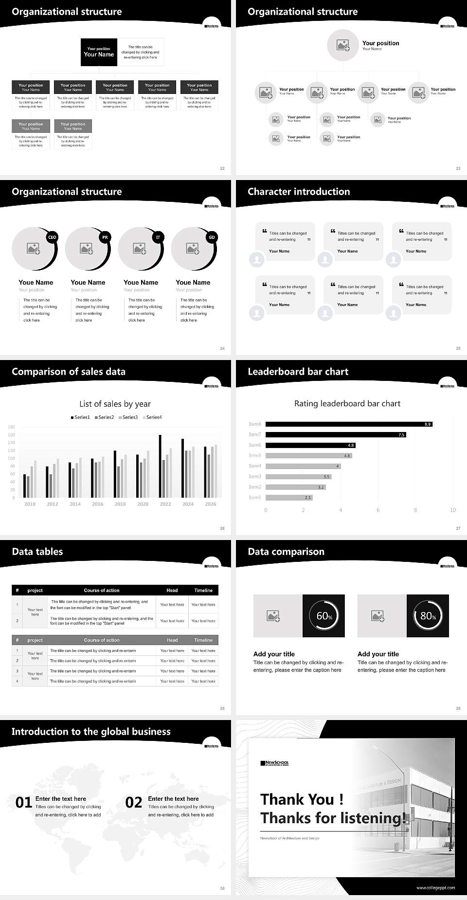 Newschool of Architecture and Design Academic Presentation/Research Findings Report PPT Template4:3 ratio PPT effect preview image4