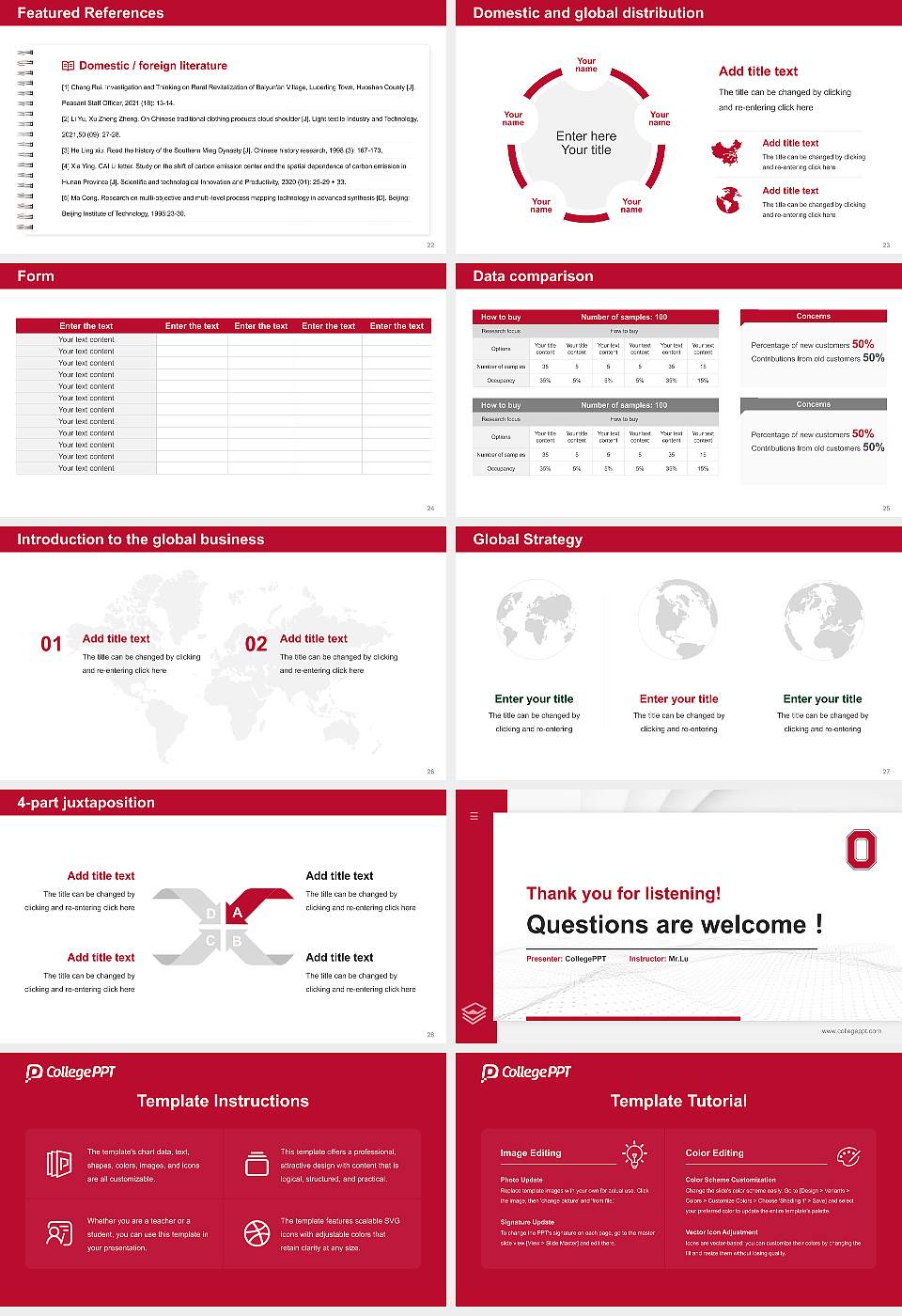 Ohio State University-Marion Campus Thesis Proposal/Graduation Defense PPT Template16:9 ratio PPT effect preview image4
