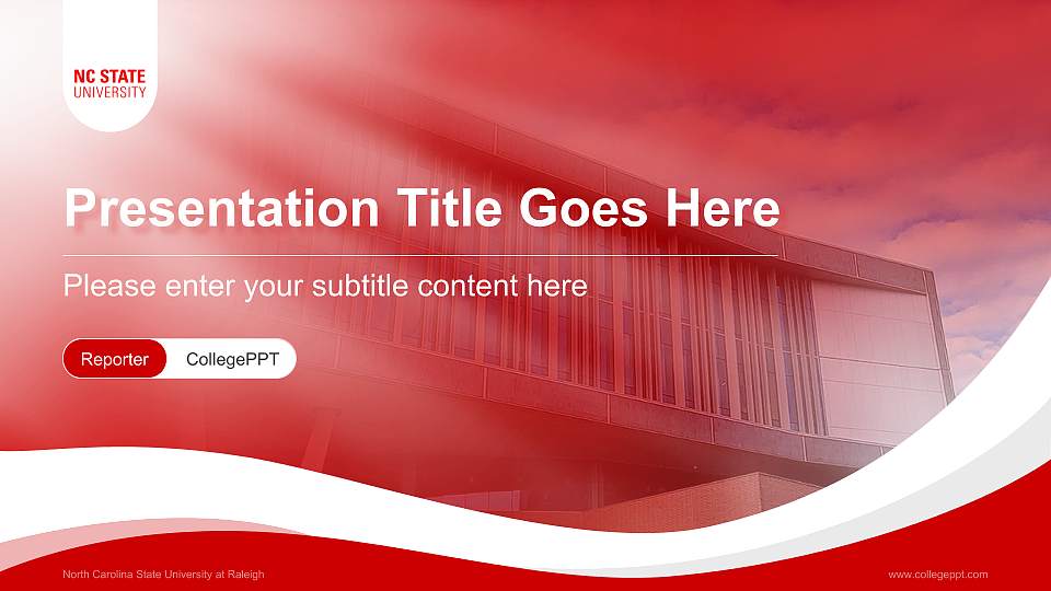 North Carolina State University at Raleigh Lecture Sharing and Networking Event PPT Template16:9 ratio PPT effect preview image