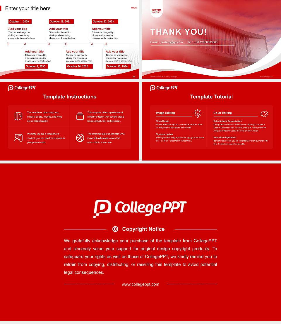 North Carolina State University at Raleigh Lecture Sharing and Networking Event PPT Template16:9 ratio PPT effect preview image4