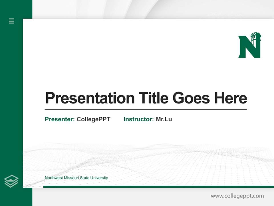 Northwest Missouri State University Thesis Proposal/Graduation Defense PPT Template4:3 ratio PPT effect preview image5