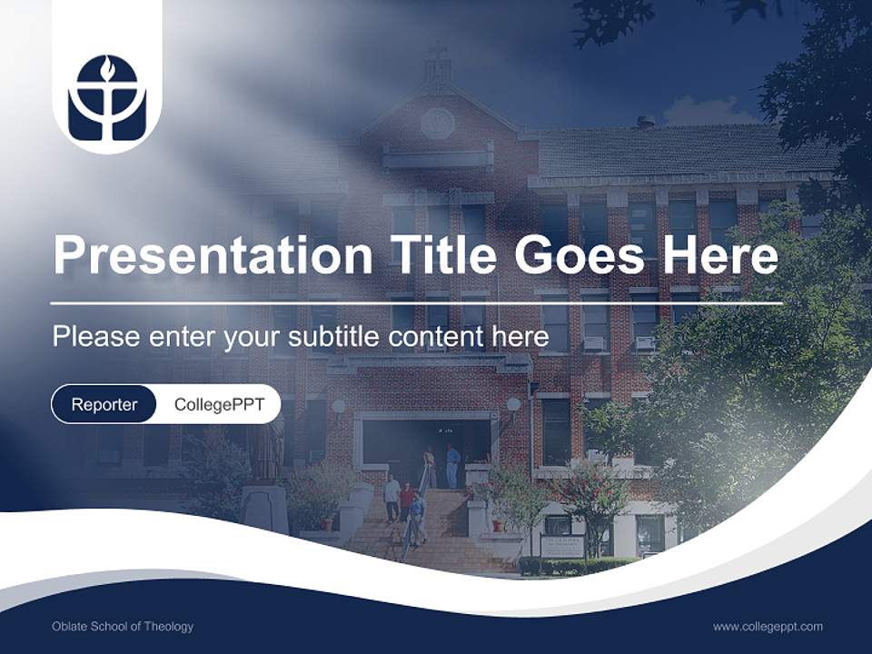 Oblate School of Theology Lecture Sharing and Networking Event PPT Template4:3 ratio PPT effect preview image4