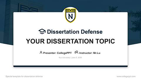 Nuc University Graduation Thesis Defense PPT Template
