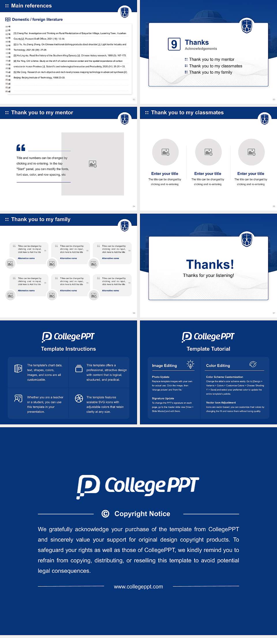Oakland City University Graduation Thesis Defense PPT Template4:3 ratio PPT effect preview image7