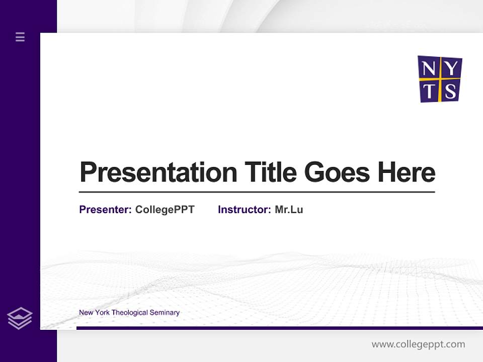 New York Theological Seminary Thesis Proposal/Graduation Defense PPT Template4:3 ratio PPT effect preview image5