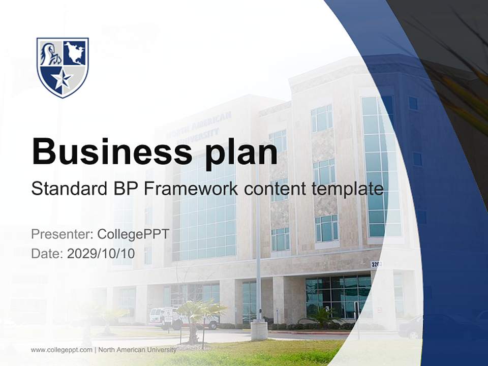 North American University Competition/Entrepreneurship Contest PPT Template4:3 ratio PPT effect preview image9