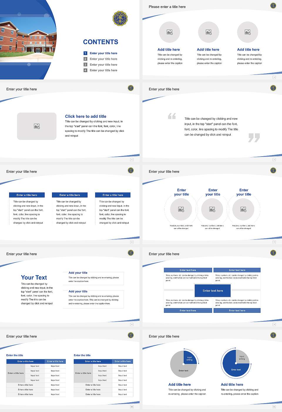Oakwood University Course/Courseware Creation PPT Template16:9 ratio PPT effect preview image2
