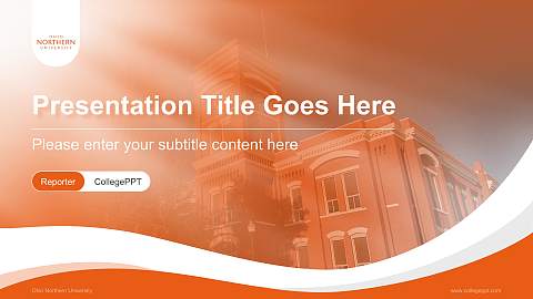 Ohio Northern University Lecture Sharing and Networking Event PPT Template