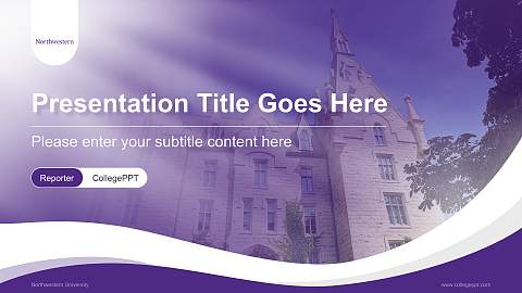 Northwestern University Lecture Sharing and Networking Event PPT Template
