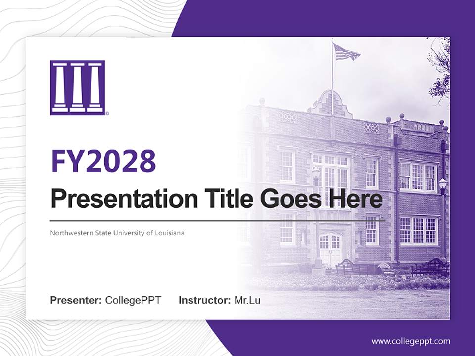 Northwestern State University of Louisiana Academic Presentation/Research Findings Report PPT Template4:3 ratio PPT effect preview image5