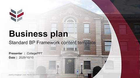 North Carolina Central University Competition/Entrepreneurship Contest PPT Template