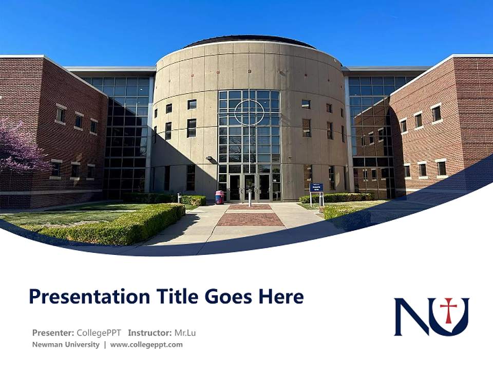Newman University Course/Courseware Creation PPT Template4:3 ratio PPT effect preview image5