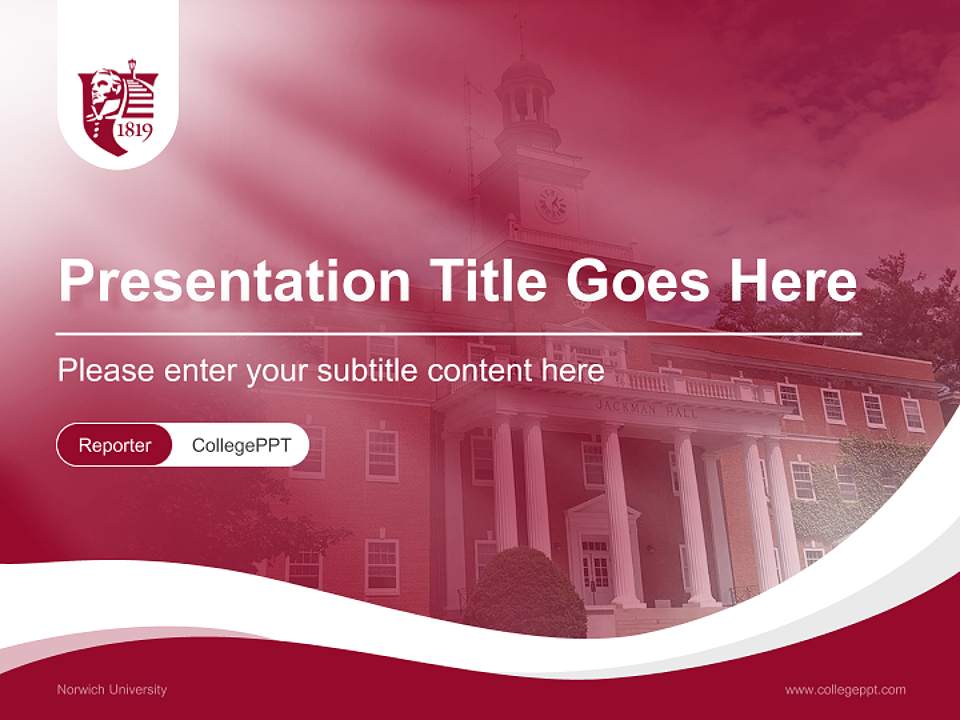 Norwich University Lecture Sharing and Networking Event PPT Template4:3 ratio PPT effect preview image4