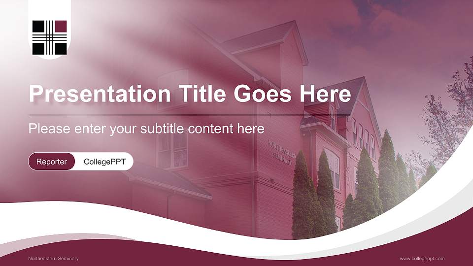 Northeastern Seminary Lecture Sharing and Networking Event PPT Template16:9 ratio PPT effect preview image