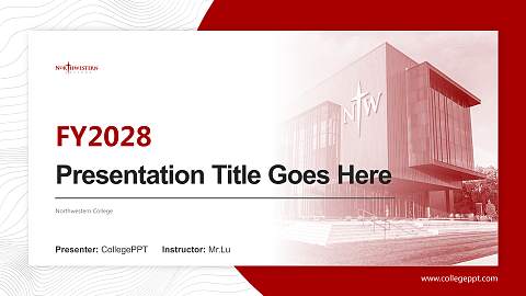 Northwestern College Academic Presentation/Research Findings Report PPT Template