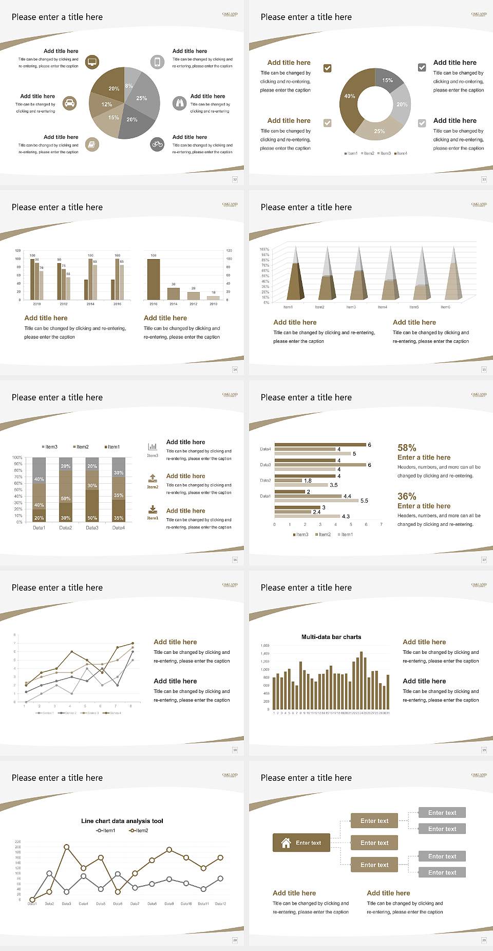 Oakland University Course/Courseware Creation PPT Template4:3 ratio PPT effect preview image3