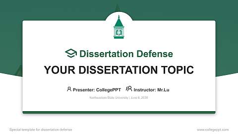 Northeastern State University Graduation Thesis Defense PPT Template