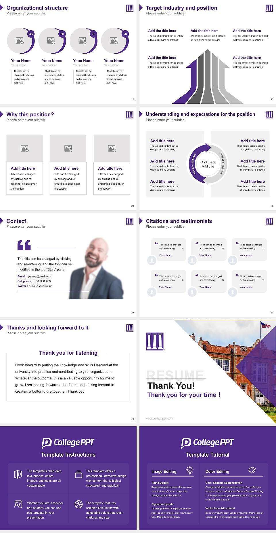 Northwestern State University of Louisiana Resume PPT Template4:3 ratio PPT effect preview image4