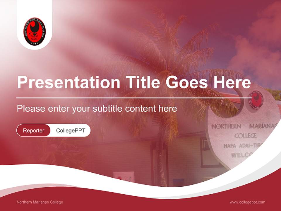 Northern Marianas College Lecture Sharing and Networking Event PPT Template4:3 ratio PPT effect preview image4