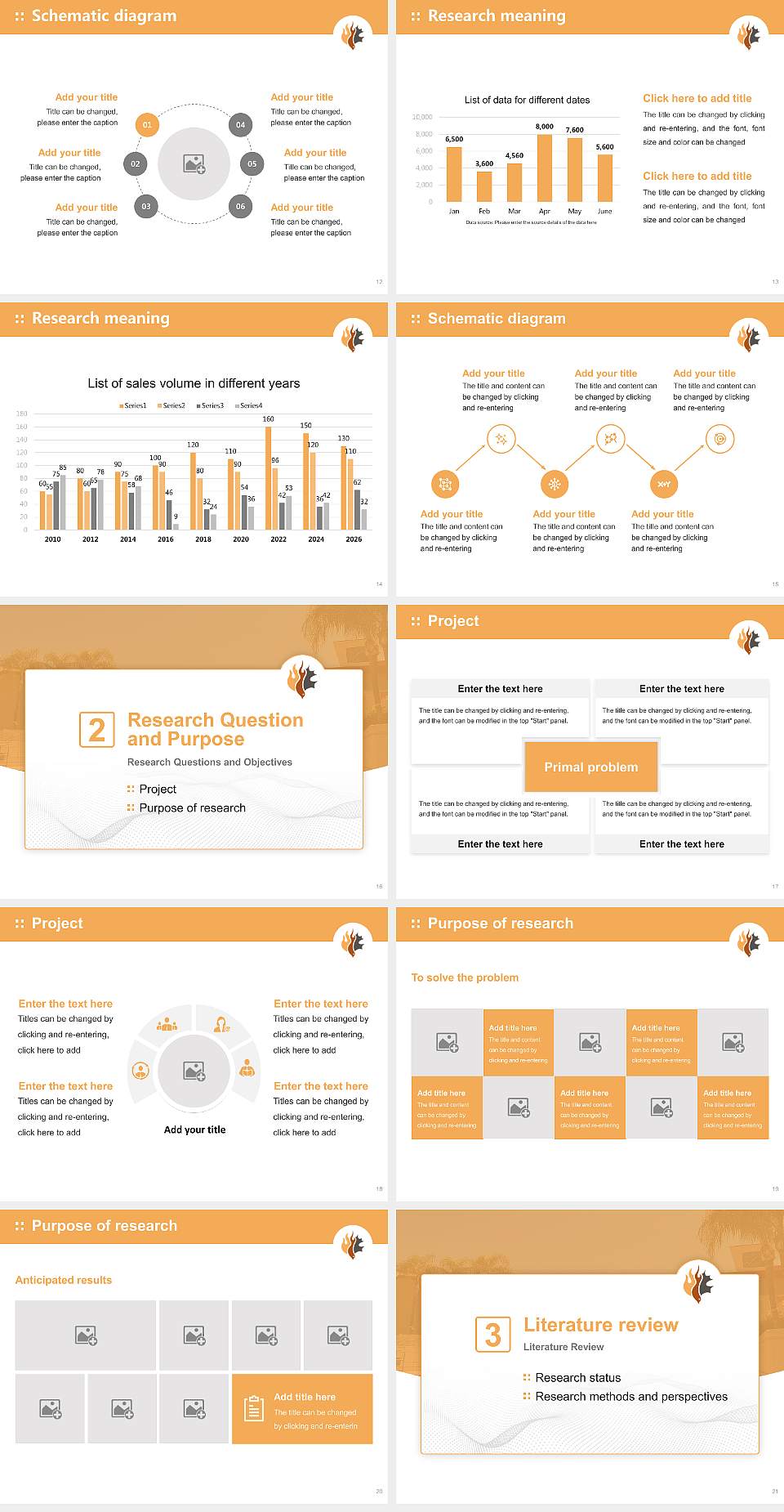 Oak Valley College Graduation Thesis Defense PPT Template4:3 ratio PPT effect preview image3