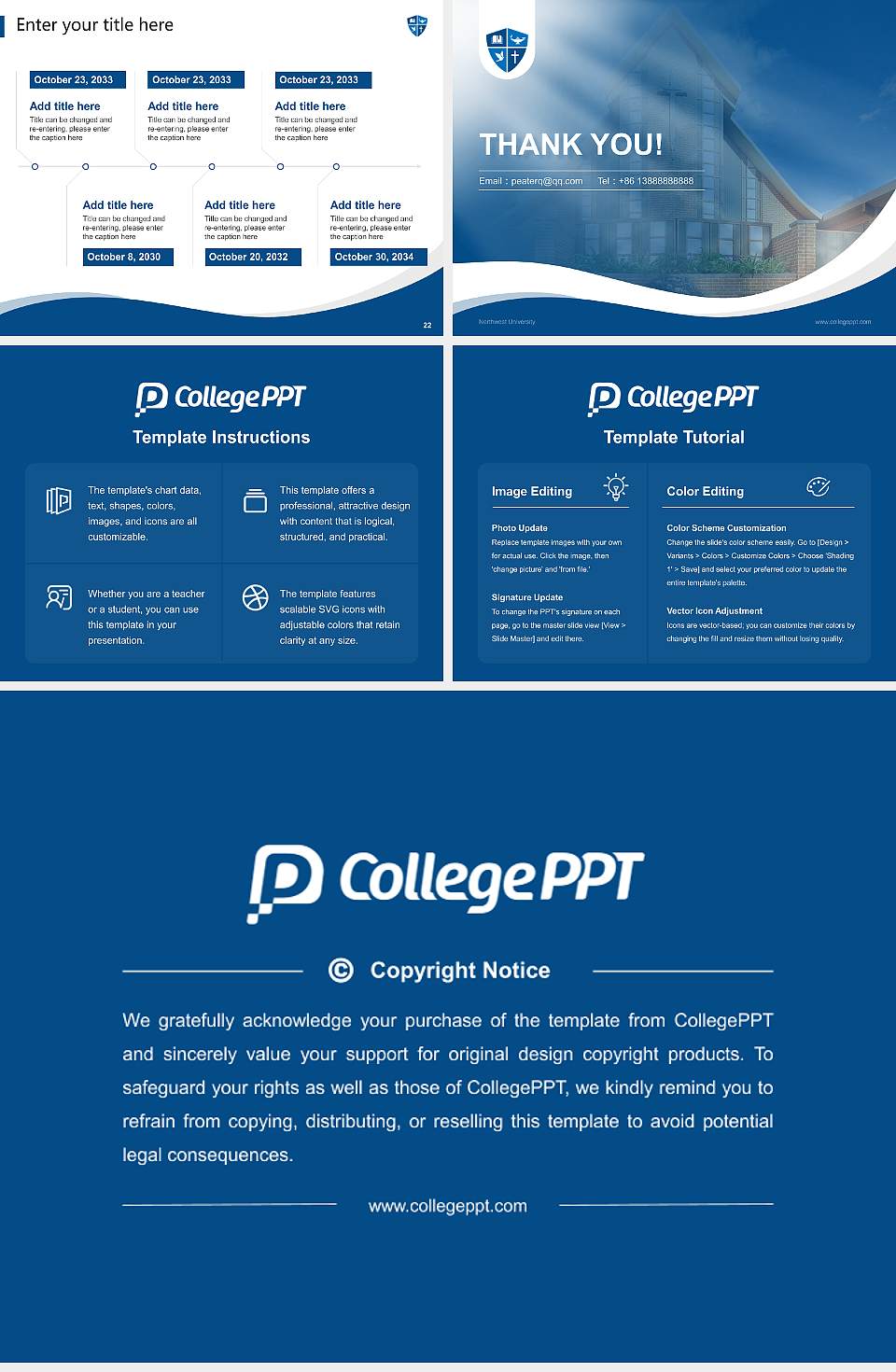 Northwest University Lecture Sharing and Networking Event PPT Template4:3 ratio PPT effect preview image4