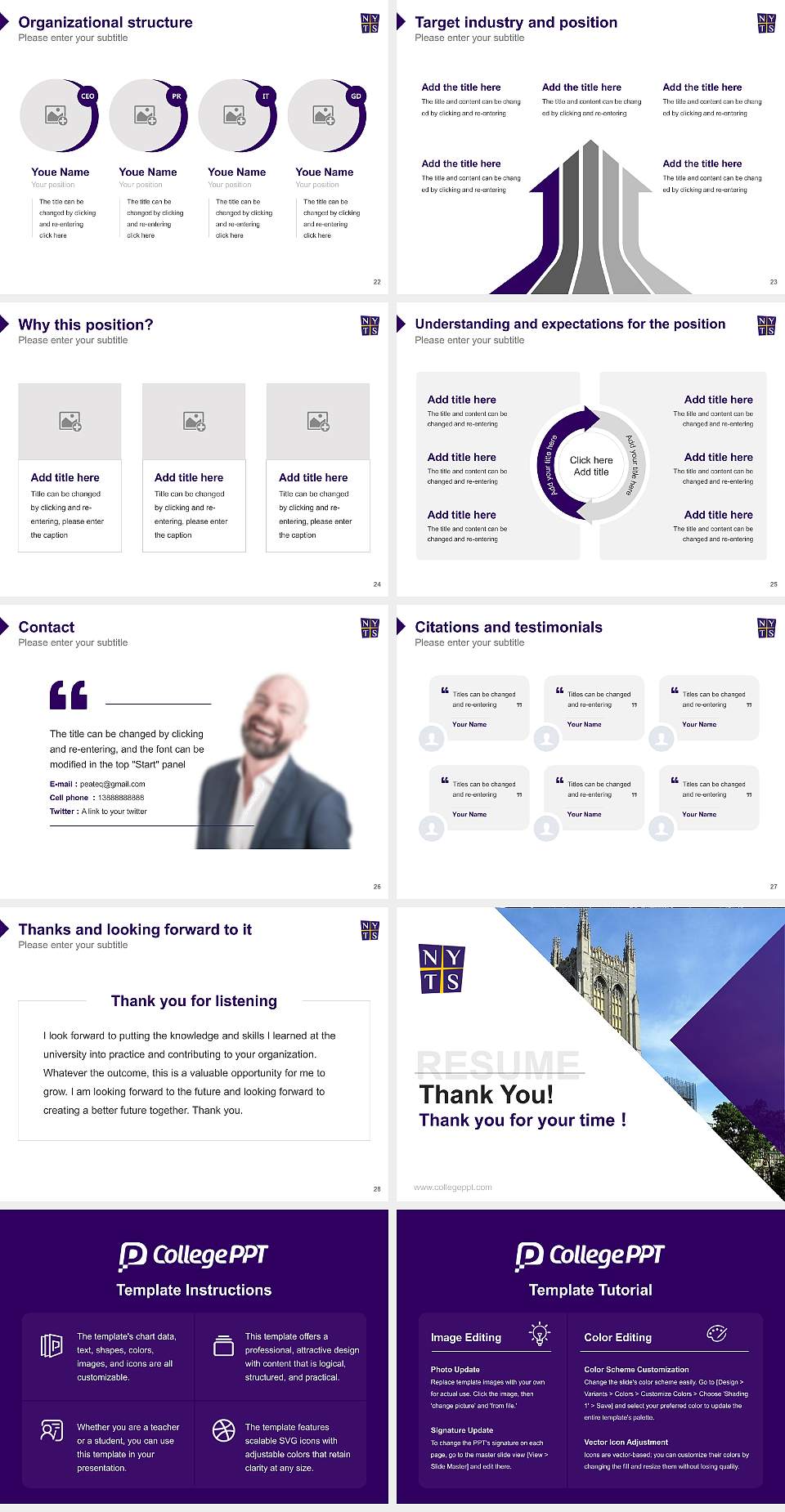 New York Theological Seminary Resume PPT Template4:3 ratio PPT effect preview image4