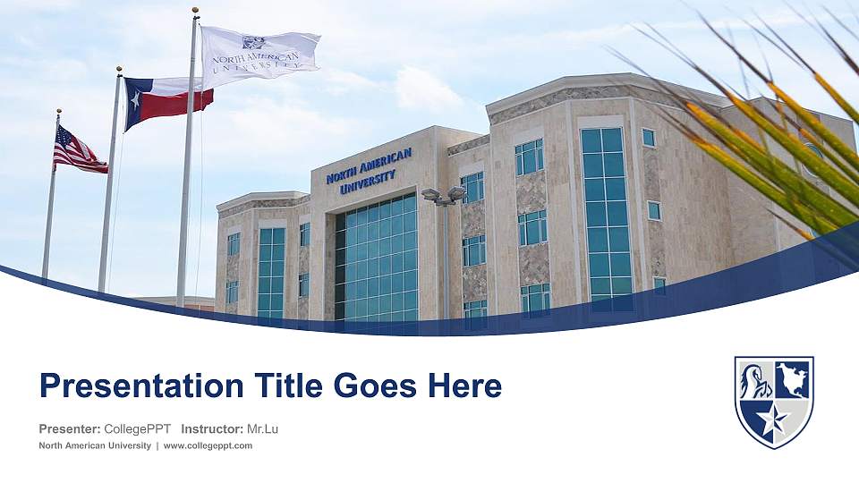 North American University Course/Courseware Creation PPT Template16:9 ratio PPT effect preview image