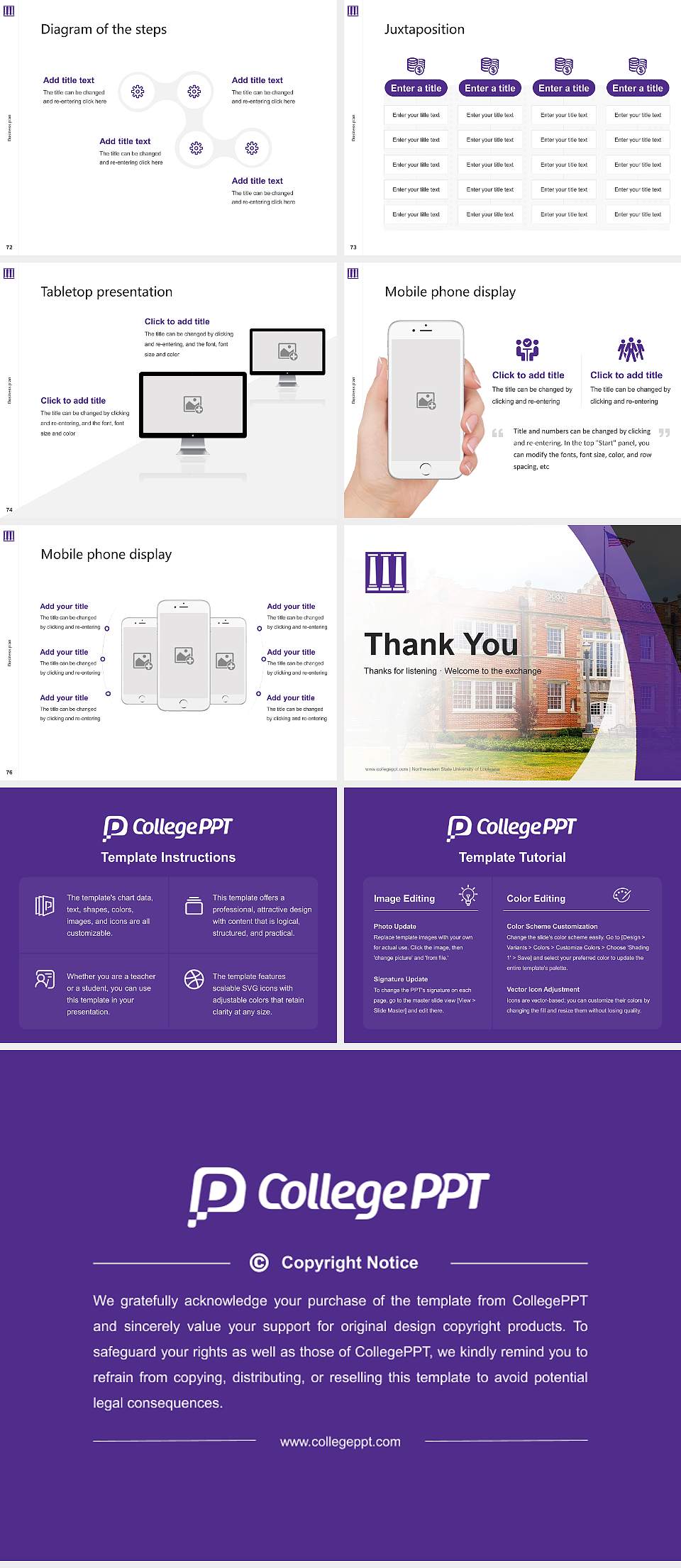 Northwestern State University of Louisiana Competition/Entrepreneurship Contest PPT Template4:3 ratio PPT effect preview image9