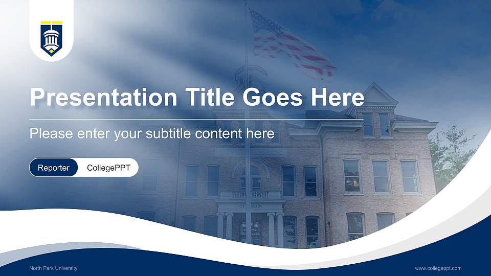 North Park University Lecture Sharing and Networking Event PPT Template16:9 ratio PPT effect preview image1