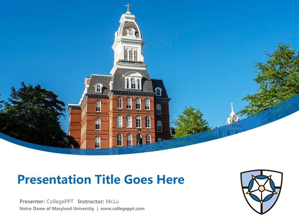 Notre Dame of Maryland University Course/Courseware Creation PPT Template4:3 ratio PPT effect preview image5