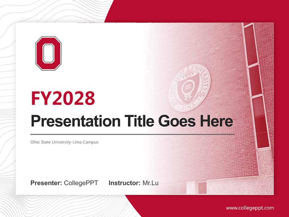 Ohio State University-Lima Campus Academic Presentation/Research Findings Report PPT Template4:3 ratio PPT effect preview image5