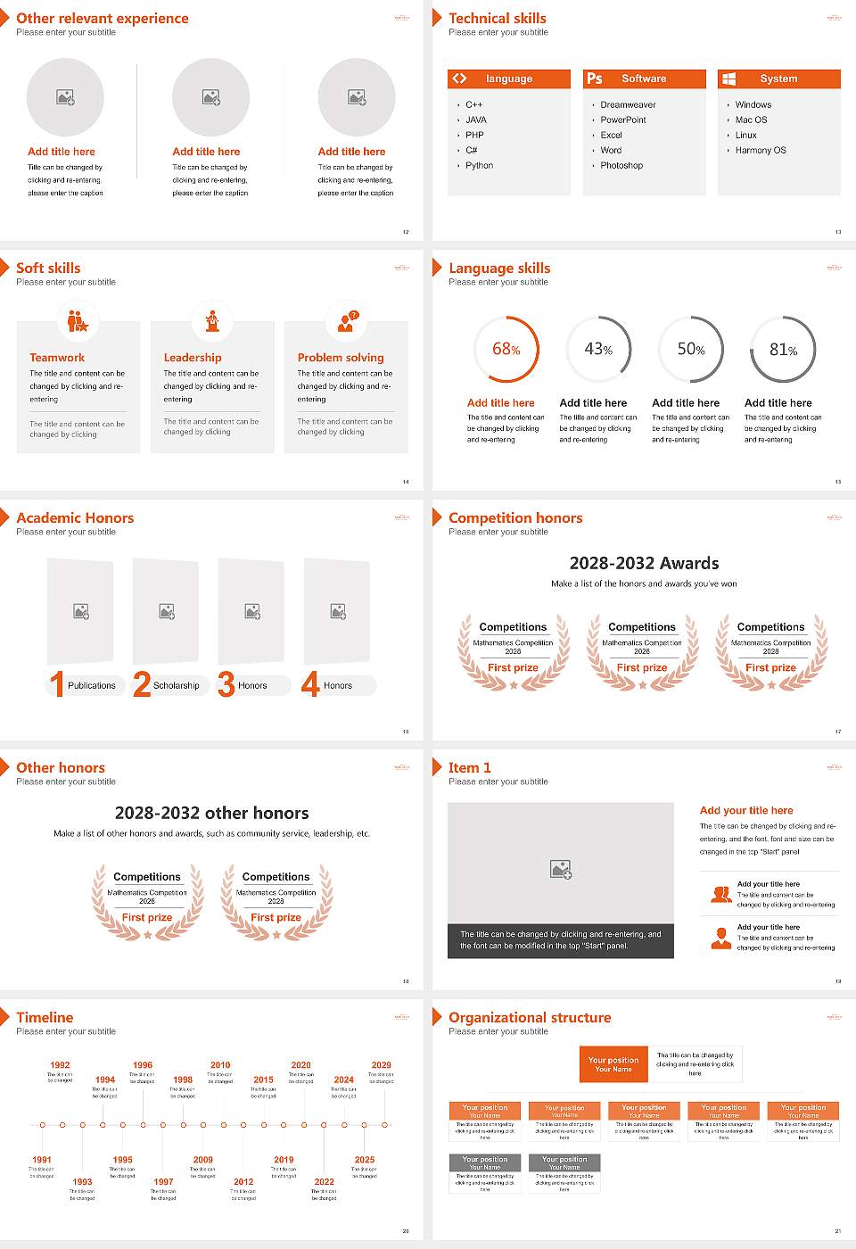 Ohio Northern University Resume PPT Template16:9 ratio PPT effect preview image3