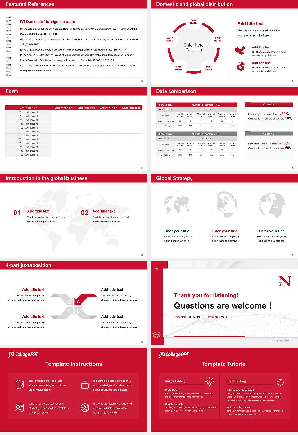 Northeastern University Lifelong Learning Network Thesis Proposal/Graduation Defense PPT Template16:9 ratio PPT effect preview image4