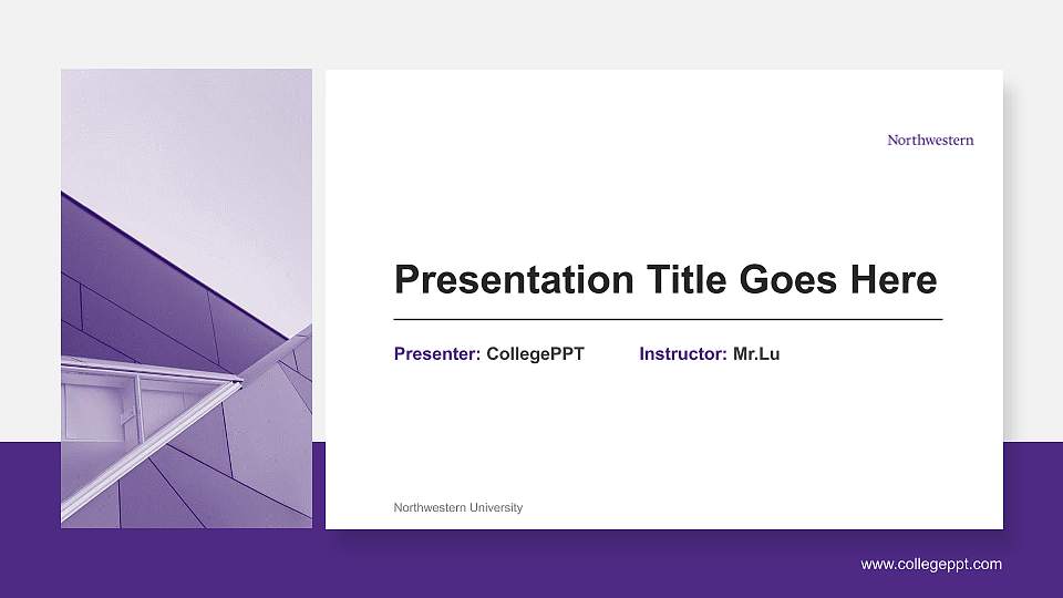 Northwestern University General Purpose PPT Template16:9 ratio PPT effect preview image