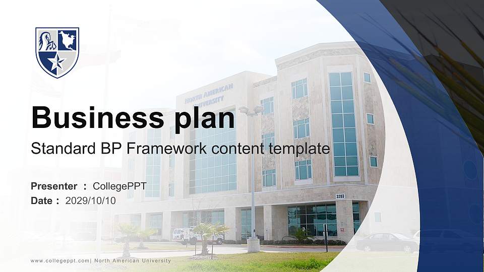 North American University Competition/Entrepreneurship Contest PPT Template16:9 ratio PPT effect preview image