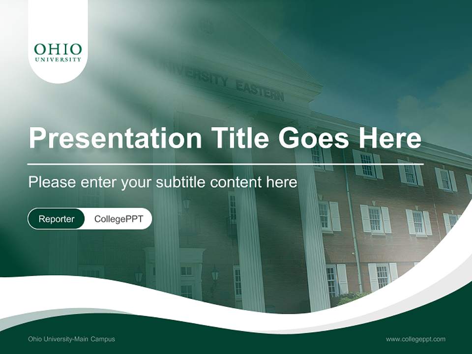Ohio University-Main Campus Lecture Sharing and Networking Event PPT Template4:3 ratio PPT effect preview image4