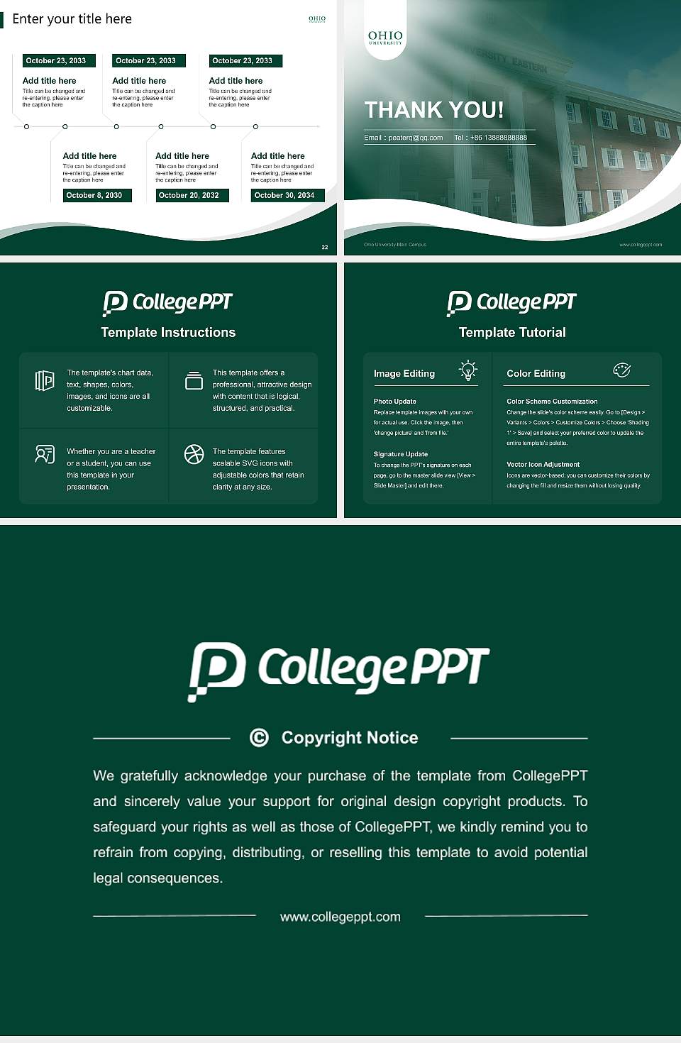 Ohio University-Main Campus Lecture Sharing and Networking Event PPT Template4:3 ratio PPT effect preview image4