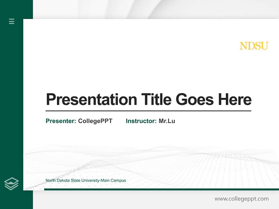 North Dakota State University-Main Campus Thesis Proposal/Graduation Defense PPT Template4:3 ratio PPT effect preview image5