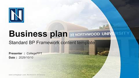 Northwood University Competition/Entrepreneurship Contest PPT Template